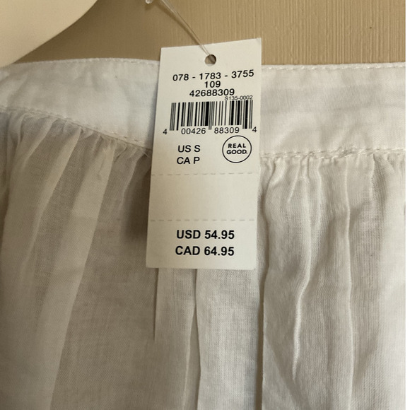 Aerie Natural Crochet Button Shirt Women’s S Boho Peasant Blouse Lace Ruffle - Picture 10 of 13